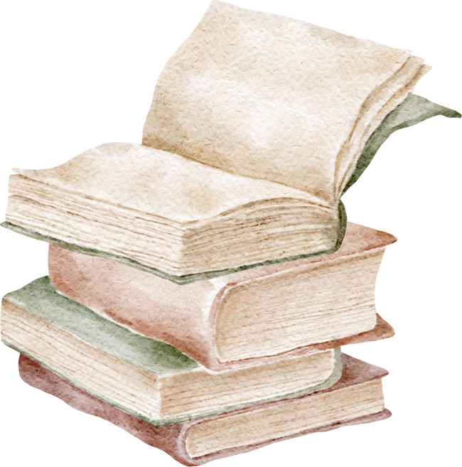 Stack of books illustration